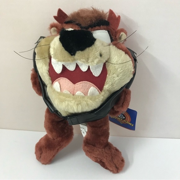 ACE Other - Looney Tunes Taz Tasmanian Devil W Jacket Plush ACE COMPANY 1997 Collectors